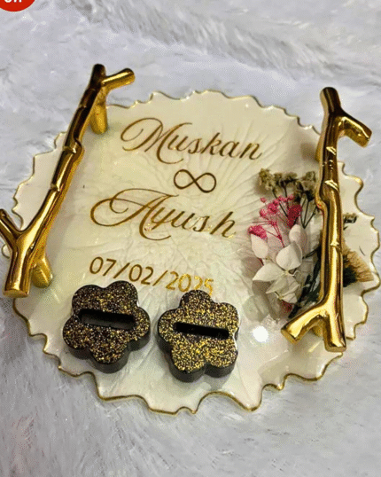 Ring platter With Resin Handle (Customized) ♥