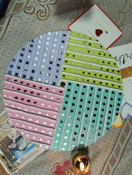 Big Lippan Art with Mirror Work (Customized)